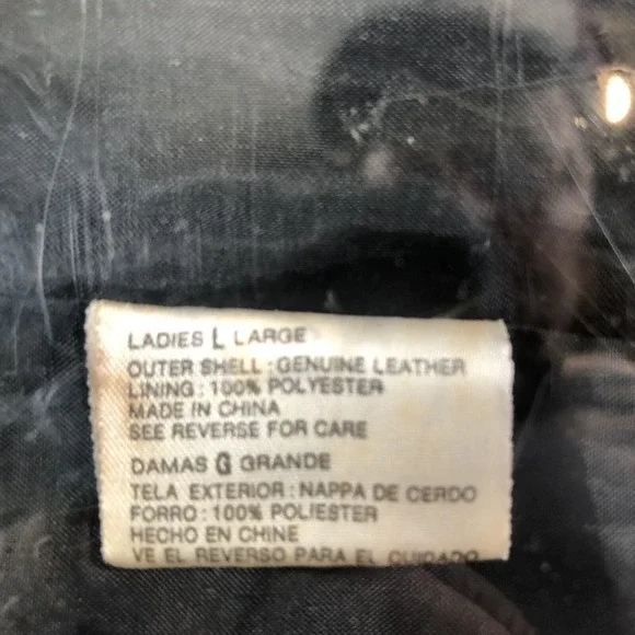 Outbrook Leather Coat Womens Large Black Long Baroque Suede Detail 80s Vintage - Picture 7 of 16